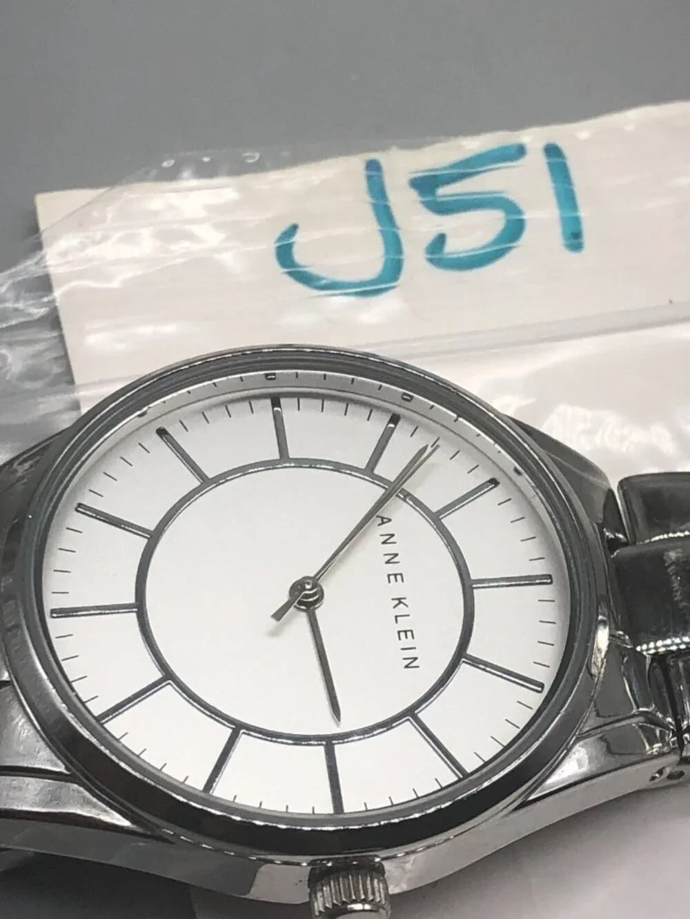 3/$30 Anne Klein Watch Women Silver Tone Water Resistant New Battery 6.75 Inch